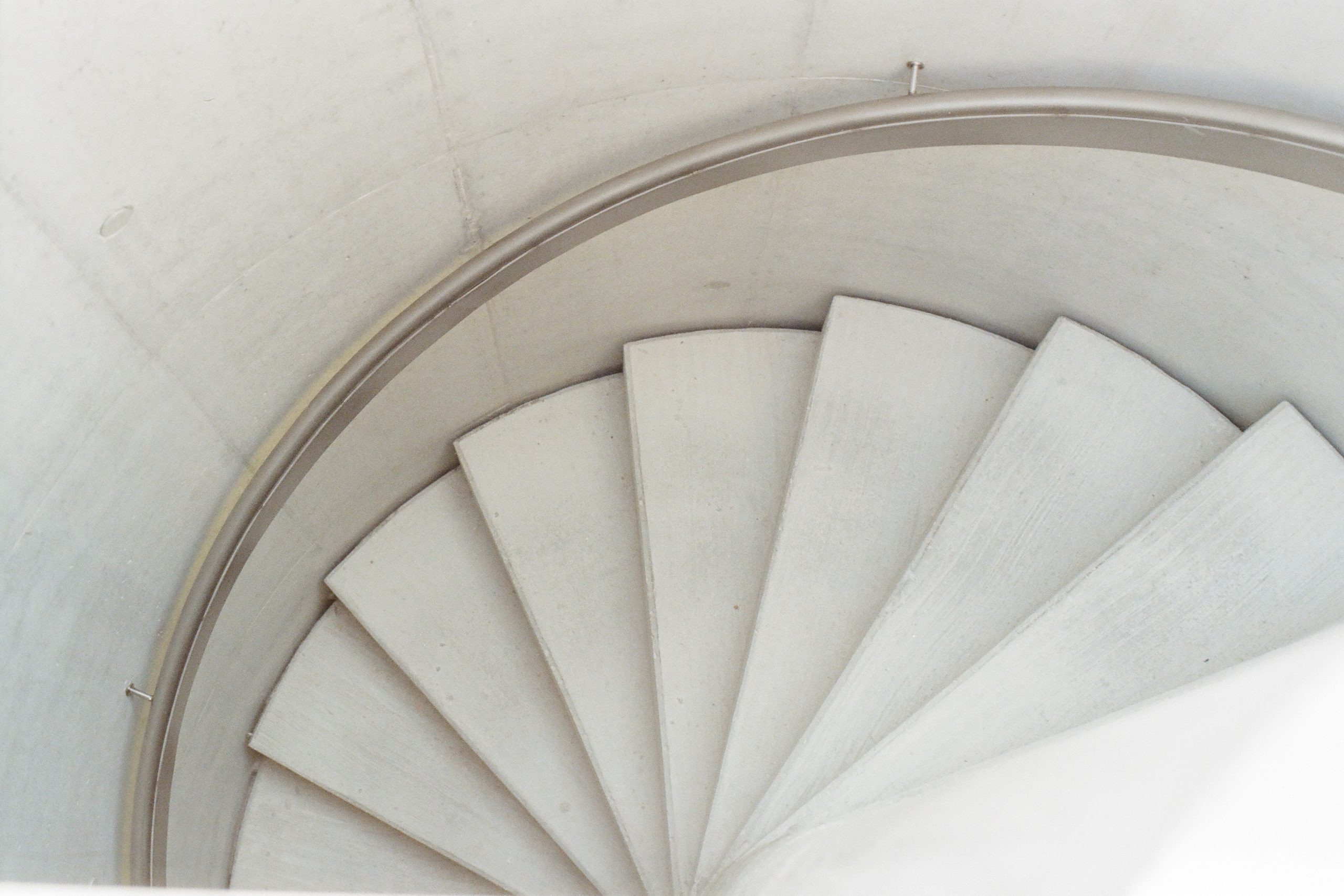 White spiral staircase